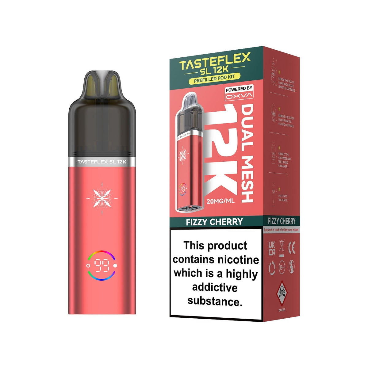 bulk wholesale Oxva Tasteflex SL 12k Prefilled Pod Kit - Fizzy Cherry