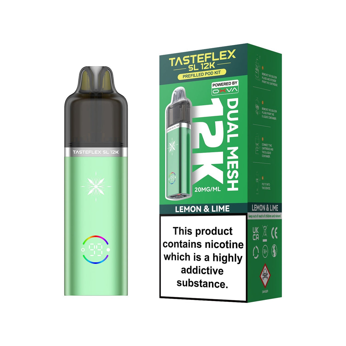 bulk wholesale Oxva Tasteflex SL 12k Prefilled Pod Kit - Lemon Lime