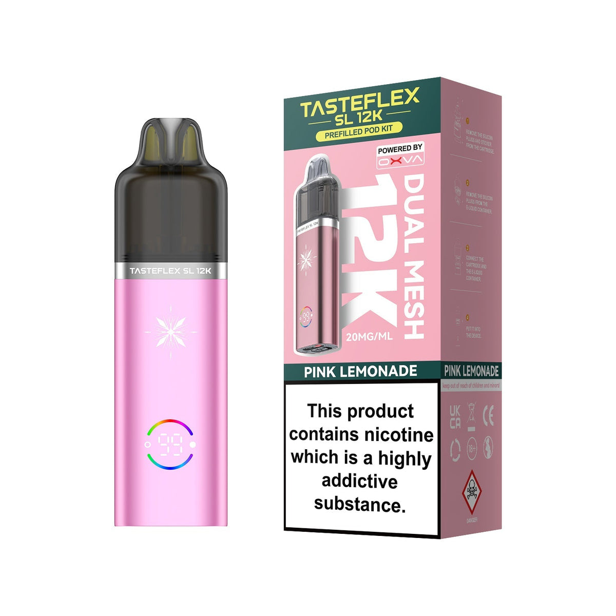 bulk wholesale Oxva Tasteflex SL 12k Prefilled Pod Kit - Pink Lemonade