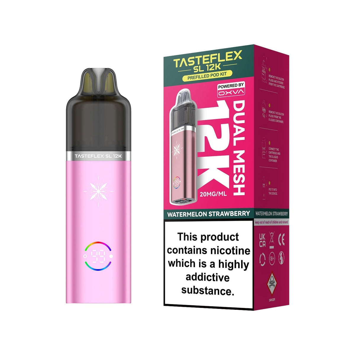 bulk wholesale Oxva Tasteflex SL 12k Prefilled Pod Kit - Watermelon Strawberry