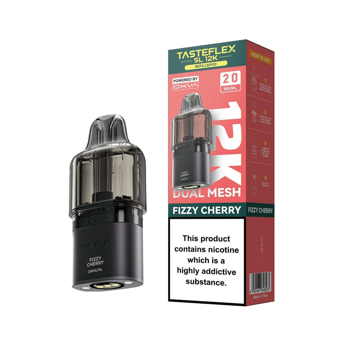 bulk wholesale Oxva Tasteflex SL 12k Prefilled Pods - Fizzy Cherry