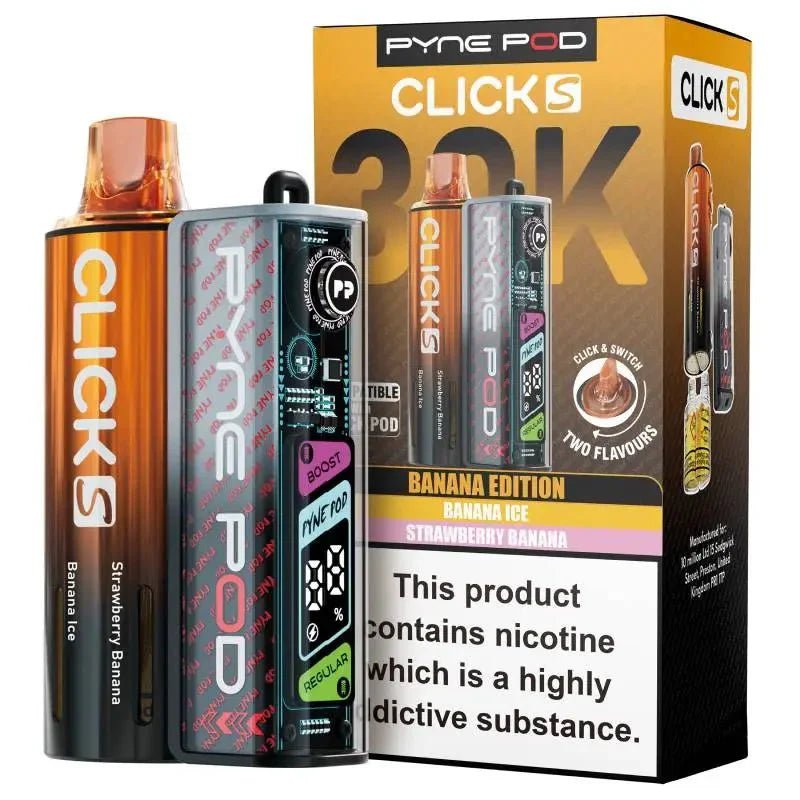 bulk wholesale Pyne Pod Click S 30K Pod Vape Kit Pack of 5 - Banana Edition