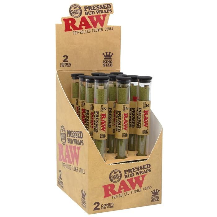 bulk wholesale RAW Pressed Bud Wraps 2 Cones Per Tube - 