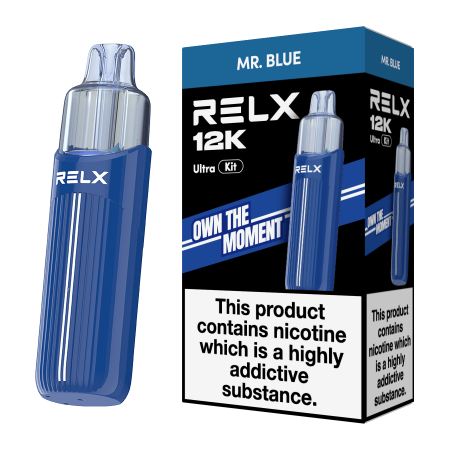 bulk wholesale Relx 12k Ultra Pod Vape Kit Box of 5 - Mr Blue