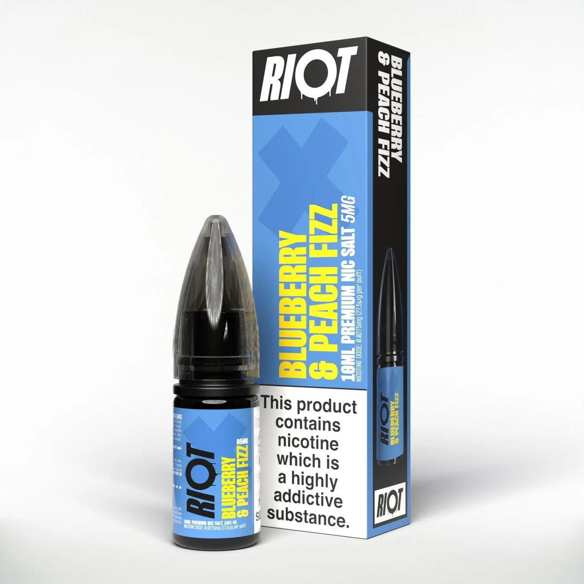 bulk wholesale Riot X Nic Salts 10ml E - Liquid - Blueberry & Peach Fizz