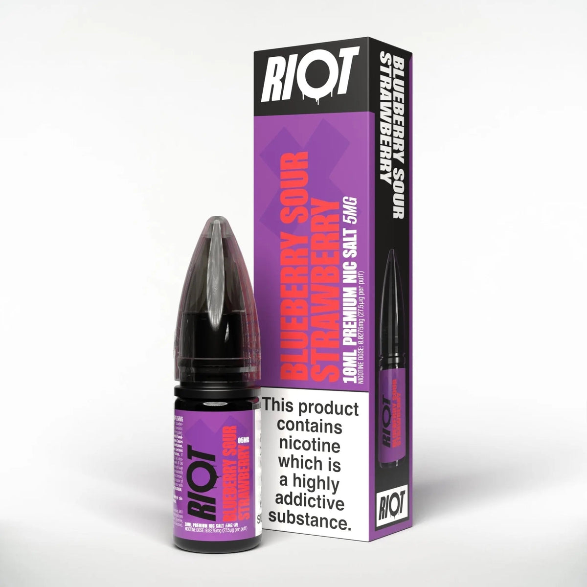 bulk wholesale Riot X Nic Salts 10ml E - Liquid - Blueberry Sour Strawberry