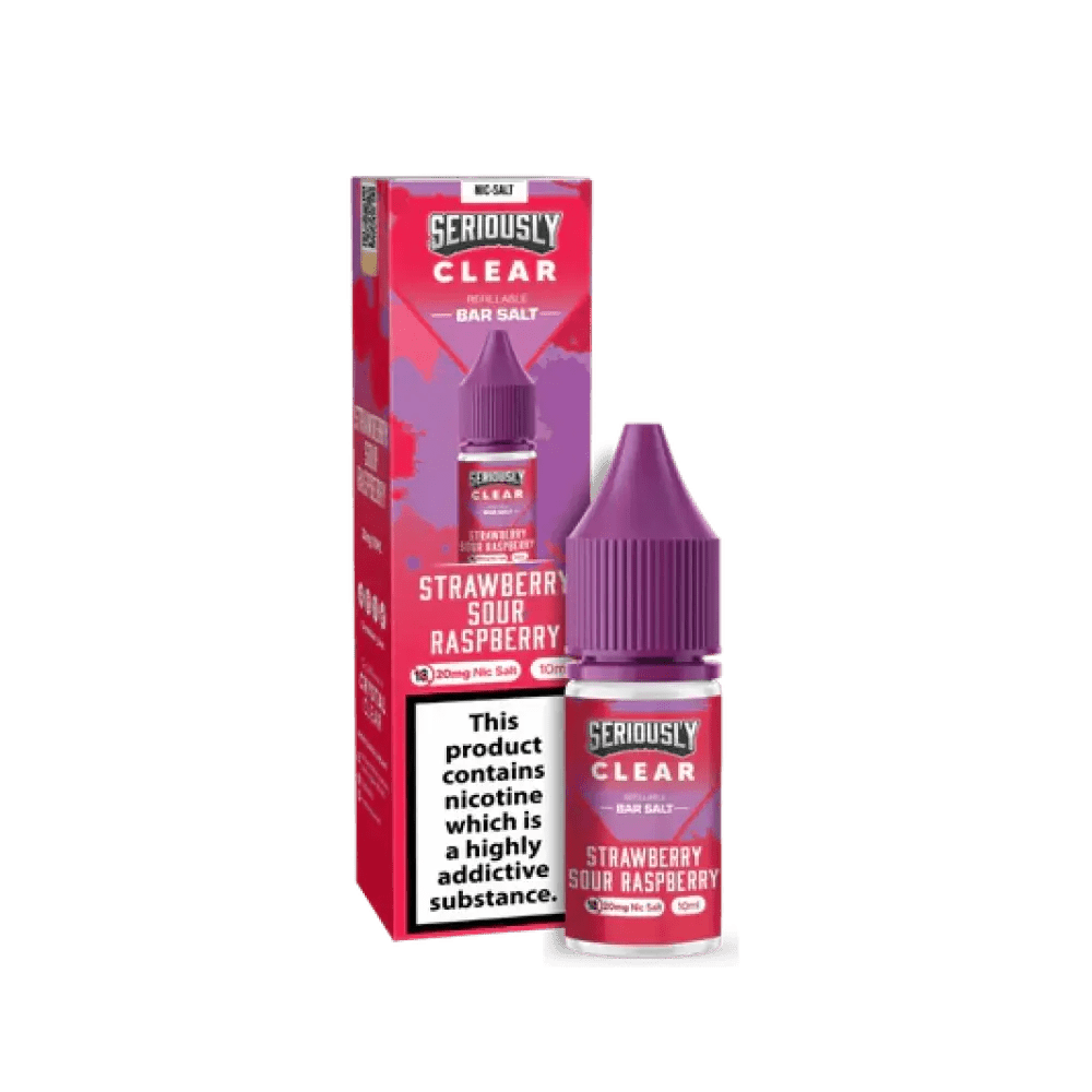 bulk wholesale Seriously Clear Bar Salt 10ml (BOX OF 10) - Strawberry Sour Raspberry