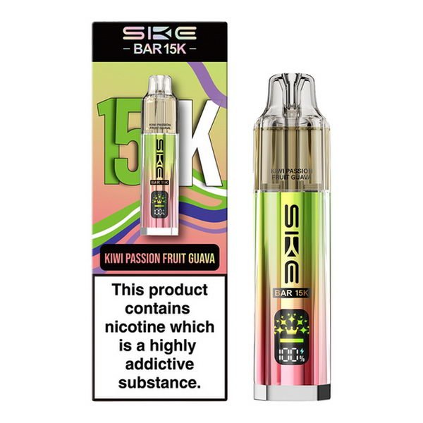 bulk wholesale Ske Bar 15k Prefilled Pod Vape Kit Box of 5 - Kiwi Passionfruit Guava