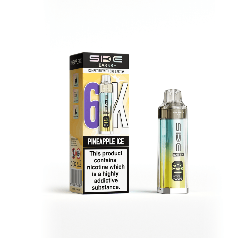 bulk wholesale SKE Bar 6K Prefilled Pod Kit Box of 5 - Pineapple Ice