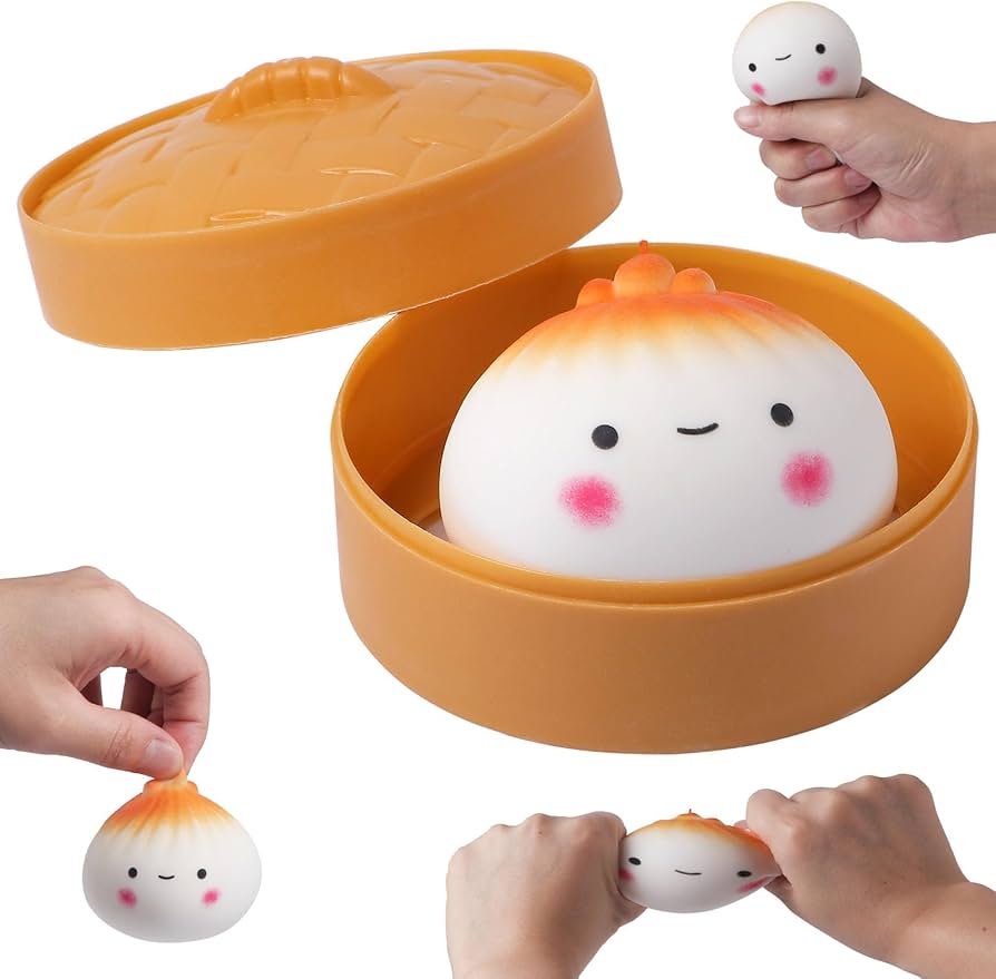 bulk wholesale Squeezy Dumplings Toys | 6 Packs | Squishy Stress Balls - 