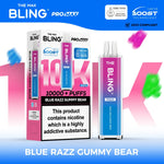 bulk wholesale The Crystal Bling Max 10000 Pod Kit Box of 5 - Blue Razz Gummy Bear