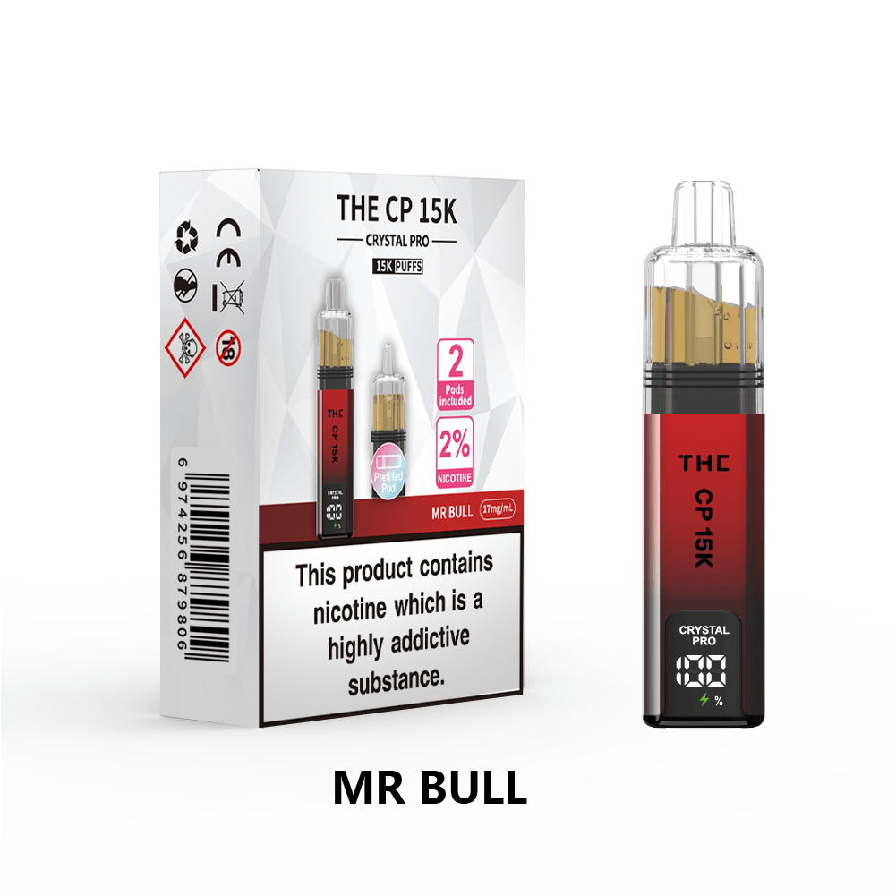 bulk wholesale The Crystal Pro CP 15k Prefilled Pod Vape Box of 5 - Mr Bull