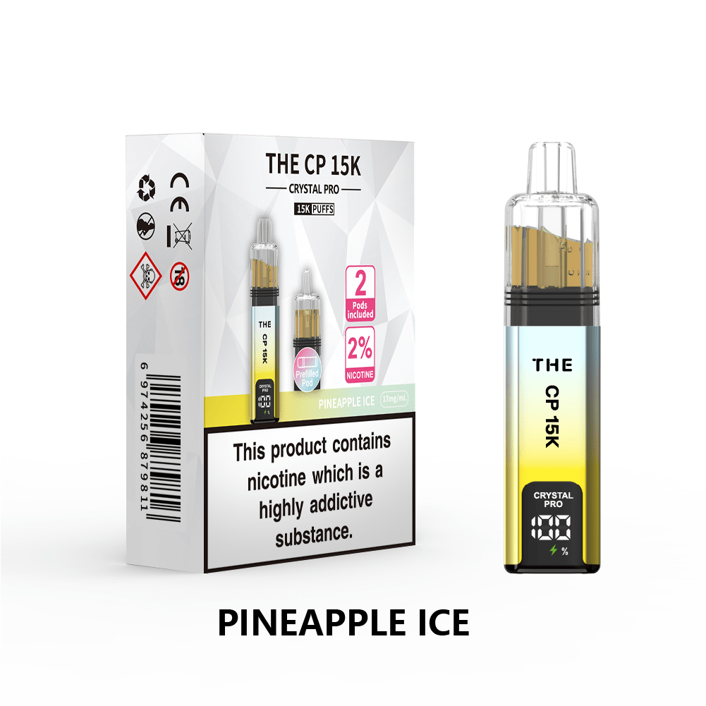 bulk wholesale The Crystal Pro CP 15k Prefilled Pod Vape Box of 5 - Pineapple Ice