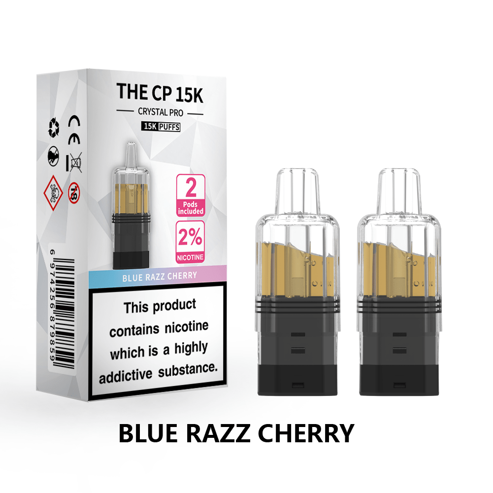 bulk wholesale The Crystal Pro CP 15k Replacement Pods Box of 5 - Blue Razz Cherry