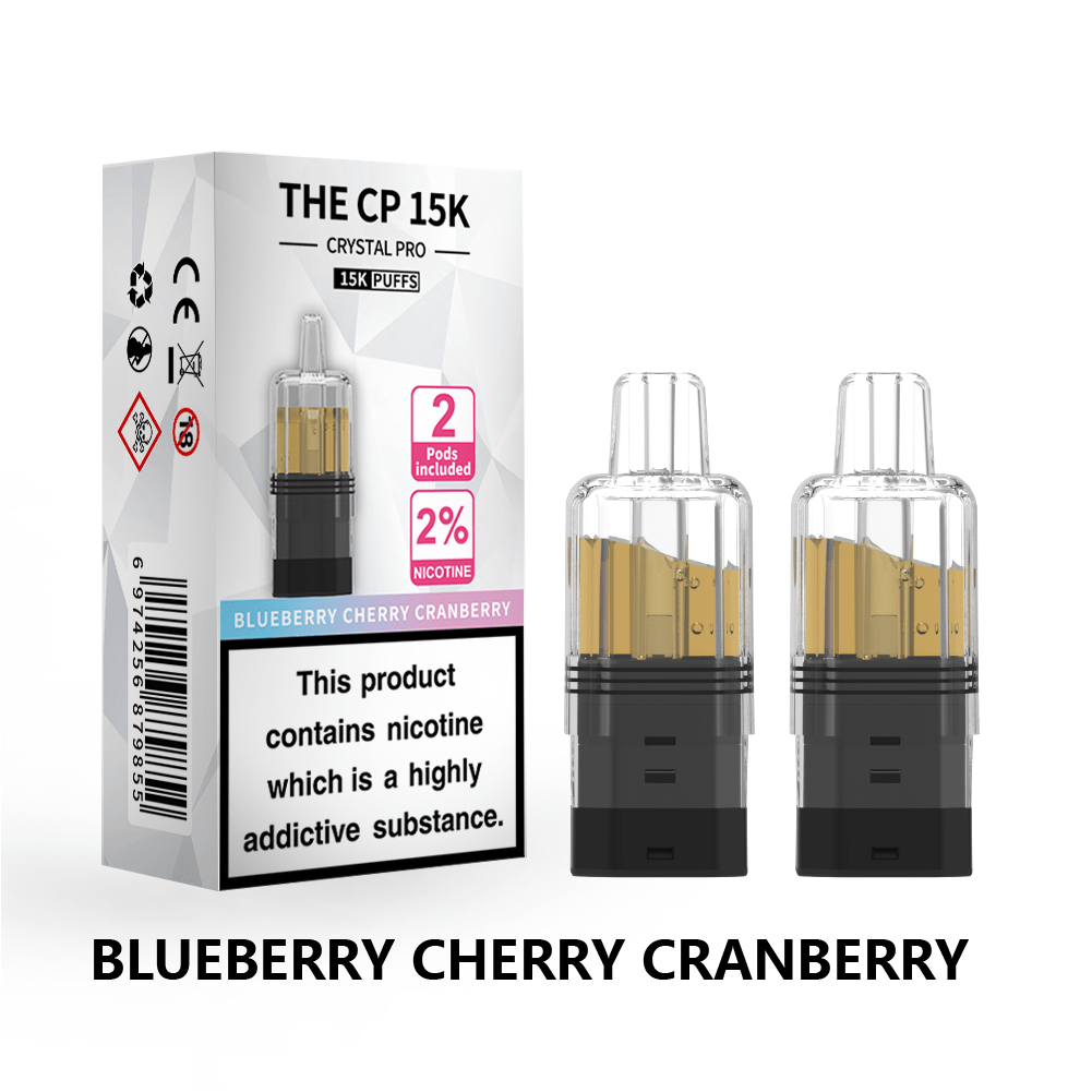 bulk wholesale The Crystal Pro CP 15k Replacement Pods Box of 5 - Blueberry Cherry Cranberry