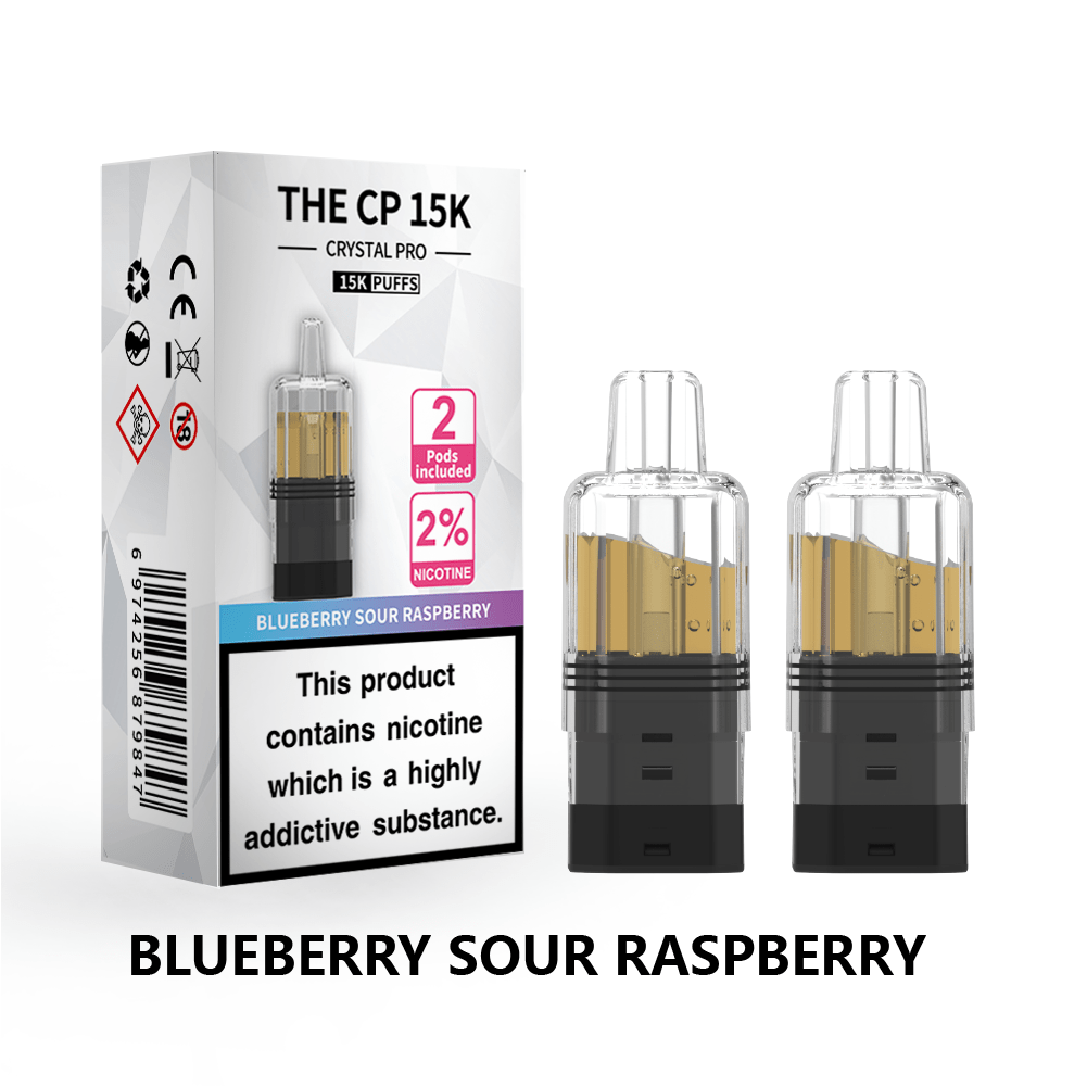 bulk wholesale The Crystal Pro CP 15k Replacement Pods Box of 5 - Blueberry Sour Raspberry
