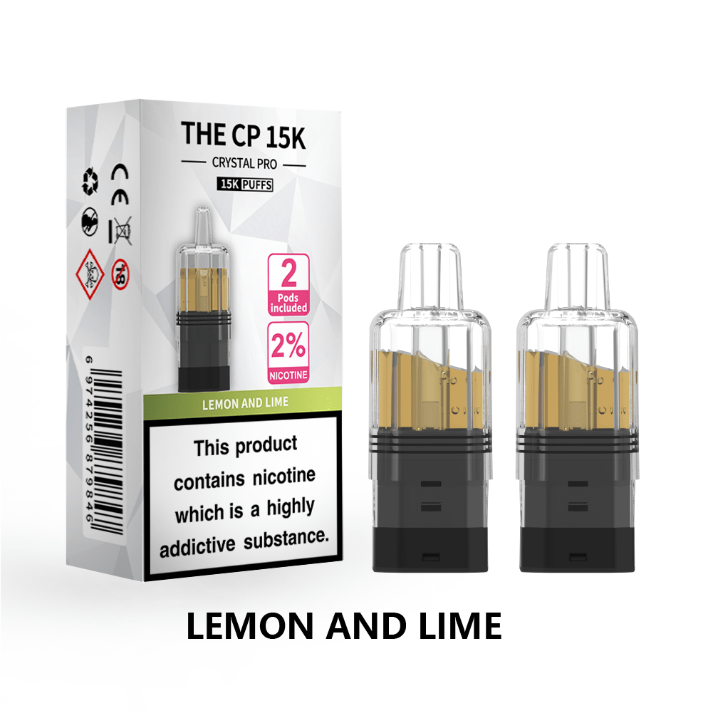 bulk wholesale The Crystal Pro CP 15k Replacement Pods Box of 5 - Lemon & Lime