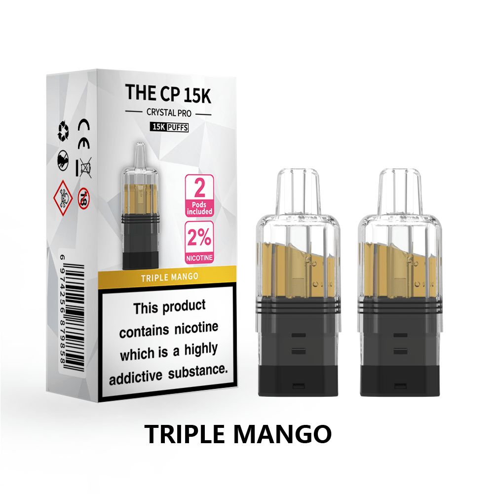 bulk wholesale The Crystal Pro CP 15k Replacement Pods Box of 5 - Triple Mango