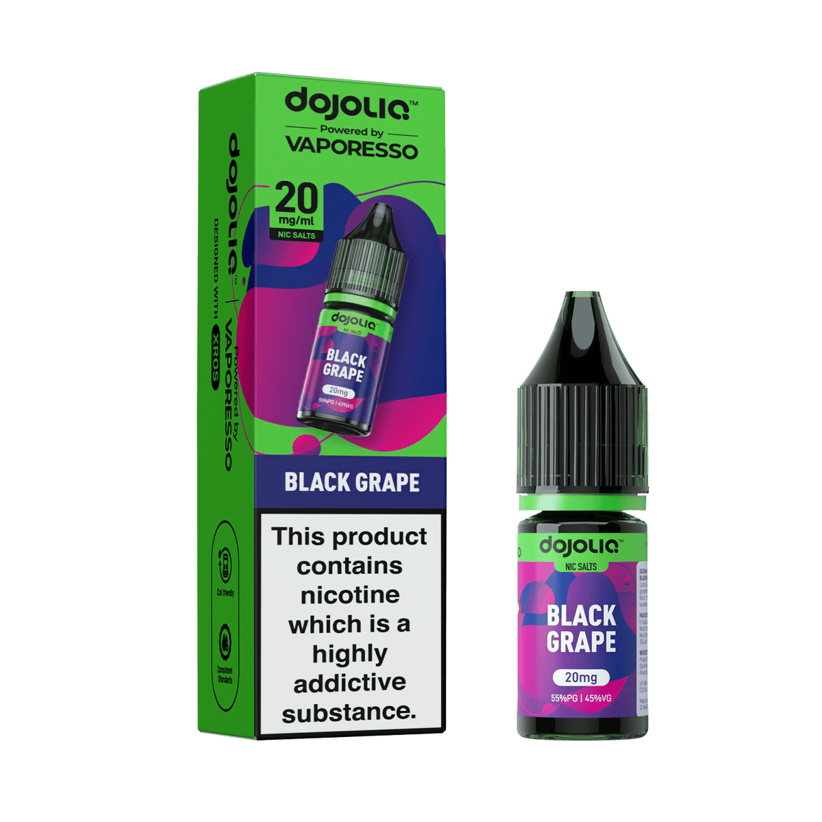 bulk wholesale Vaporesso Dojo Liq 10ml Nic Salt Box of 10 - Black Grape