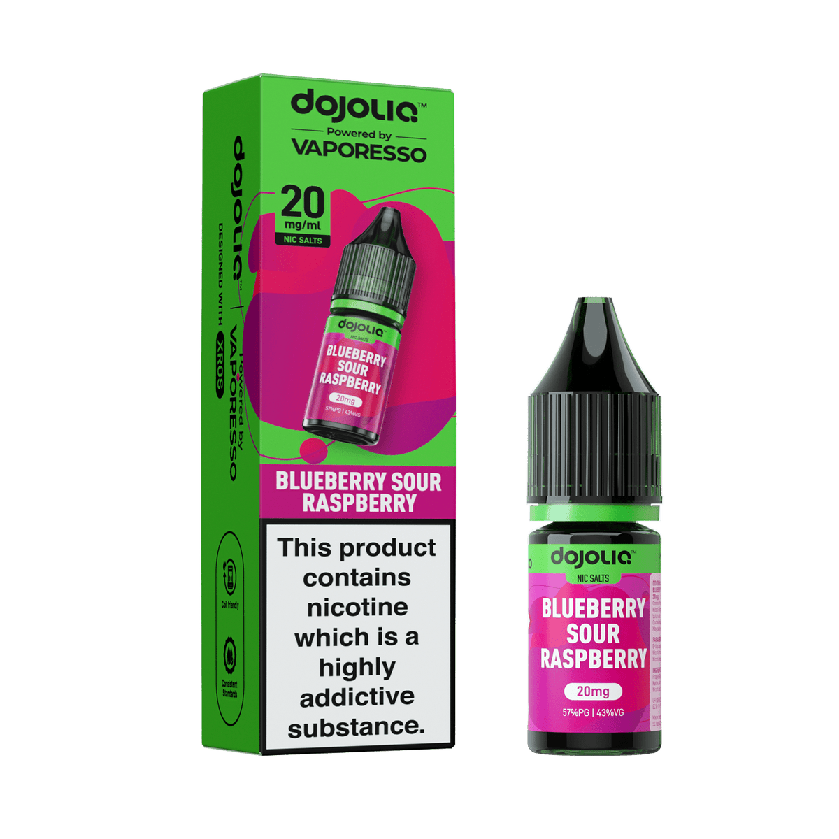 bulk wholesale Vaporesso Dojo Liq 10ml Nic Salt Box of 10 - Blue Sour Raspberry