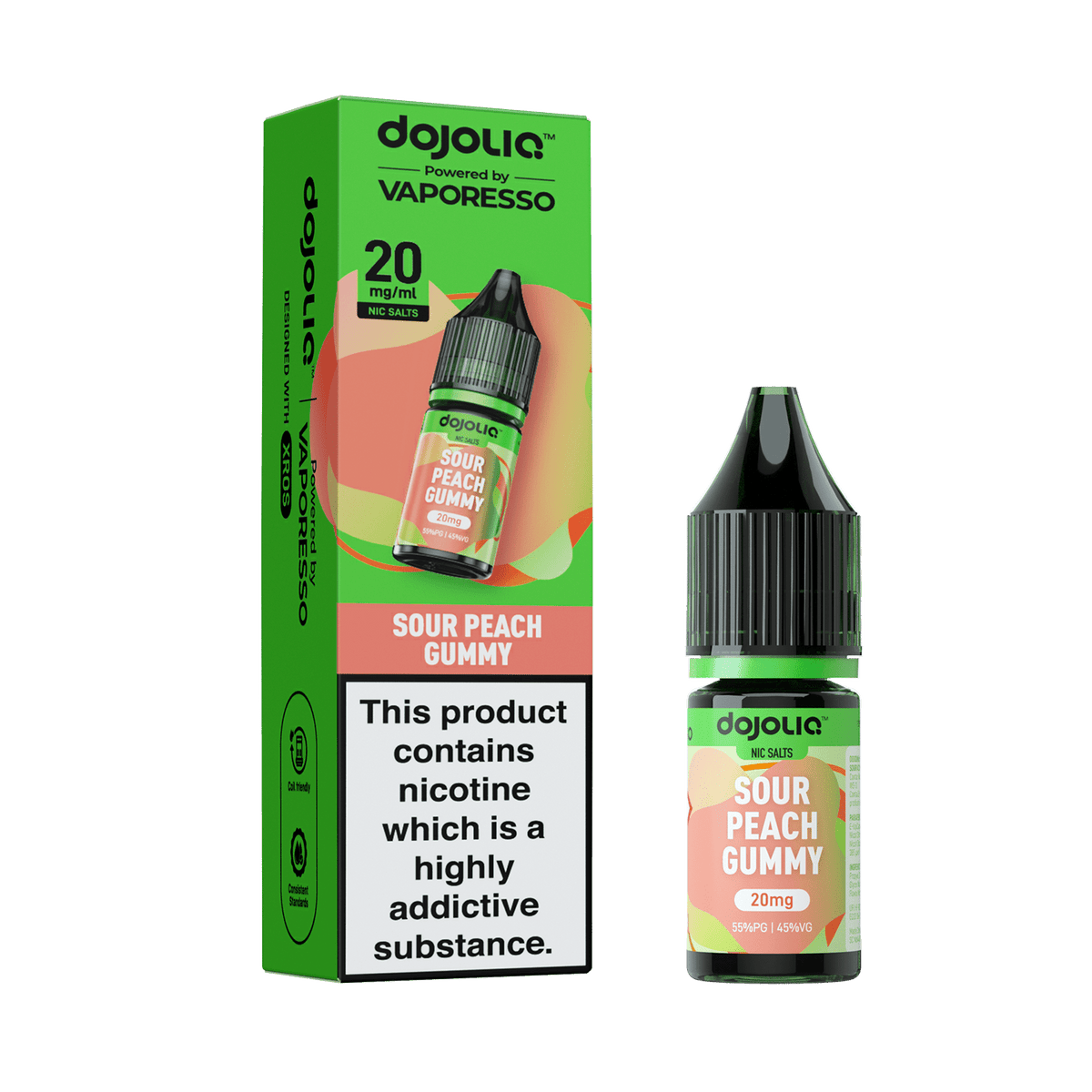 bulk wholesale Vaporesso Dojo Liq 10ml Nic Salt Box of 10 - Sour Peach Gummy