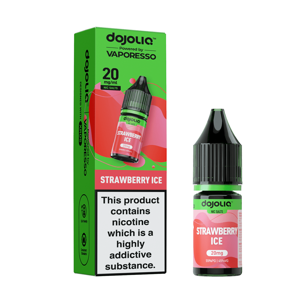 bulk wholesale Vaporesso Dojo Liq 10ml Nic Salt Box of 10 - Strawberry Ice