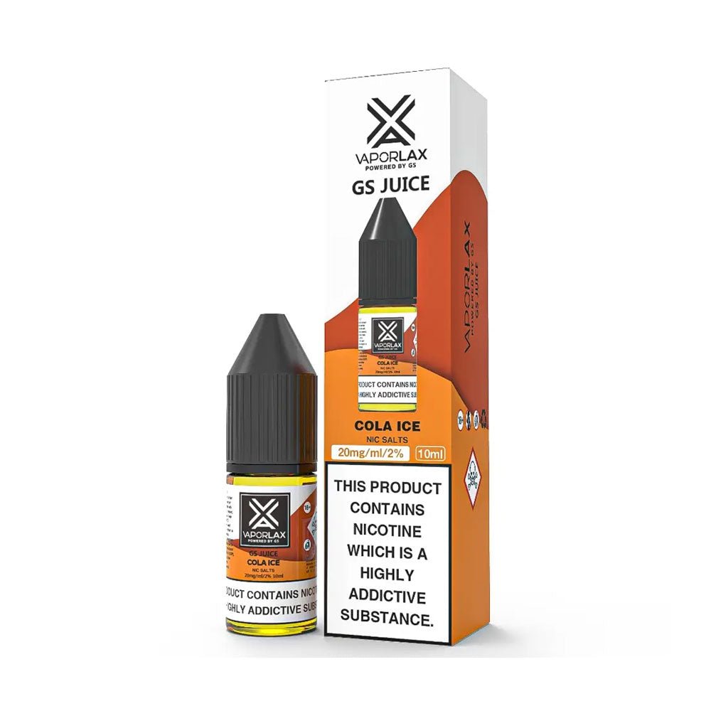 bulk wholesale Vaporlax Nic Salt 10ml E Liquids Box of 10 - Cola Ice