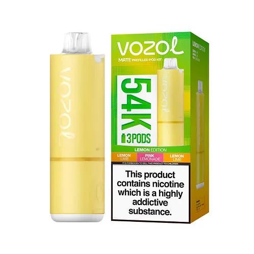 bulk wholesale Vozol Mate 54k Prefilled Pod Kit Box of 5 - Lemon Edition
