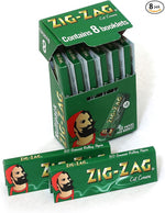 bulk wholesale Zig Zag Green Cut Corner Rolling Papers 8 x 50 Papers - 
