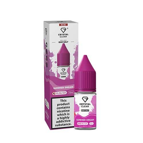 Crystal Clear Nic Salts 10ml Box of 10 - Mcr Vape Distro