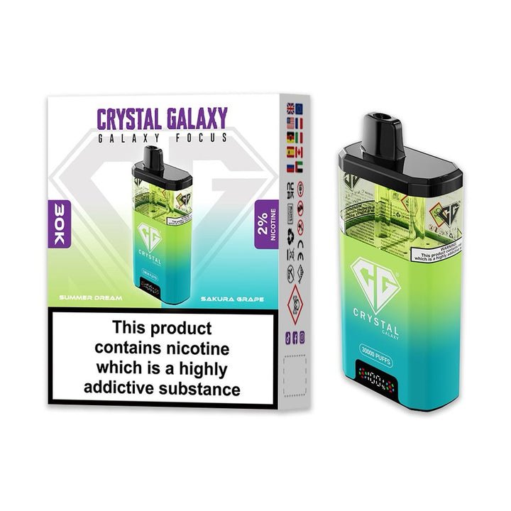Crystal Galaxy Focus 30k Disposable Vape Pack of 5 - Bulk Wholesale Price Crystal Galaxy Focus 30k Disposable Vape Pack of 5 - Bulk Wholesale Price