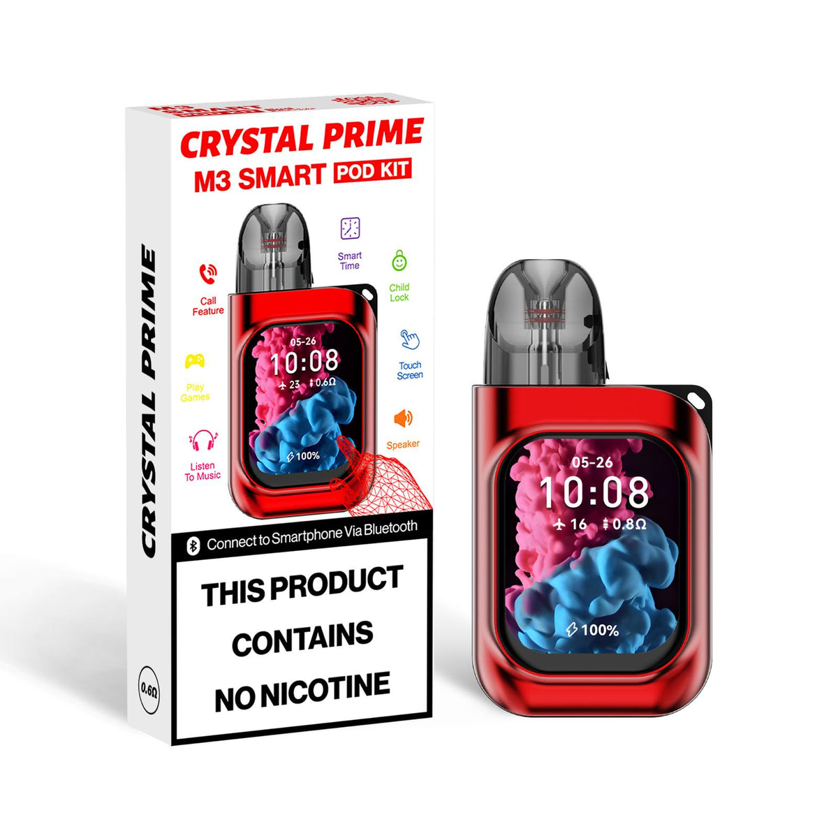 bulk wholesale Crystal Prime M3 Smart Pod Kit - Red