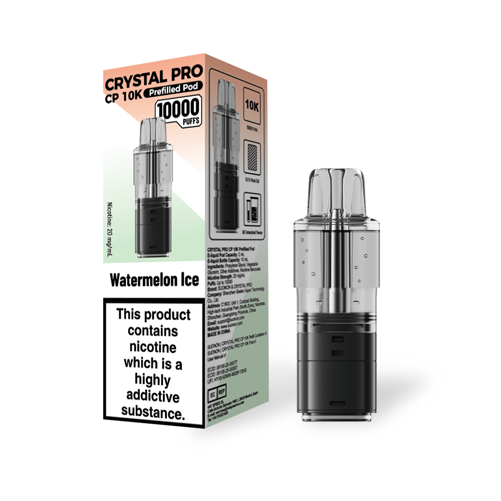 bulk wholesale Crystal Pro CP 10k Replacement Pods Box of 5 - Watermelon Ice