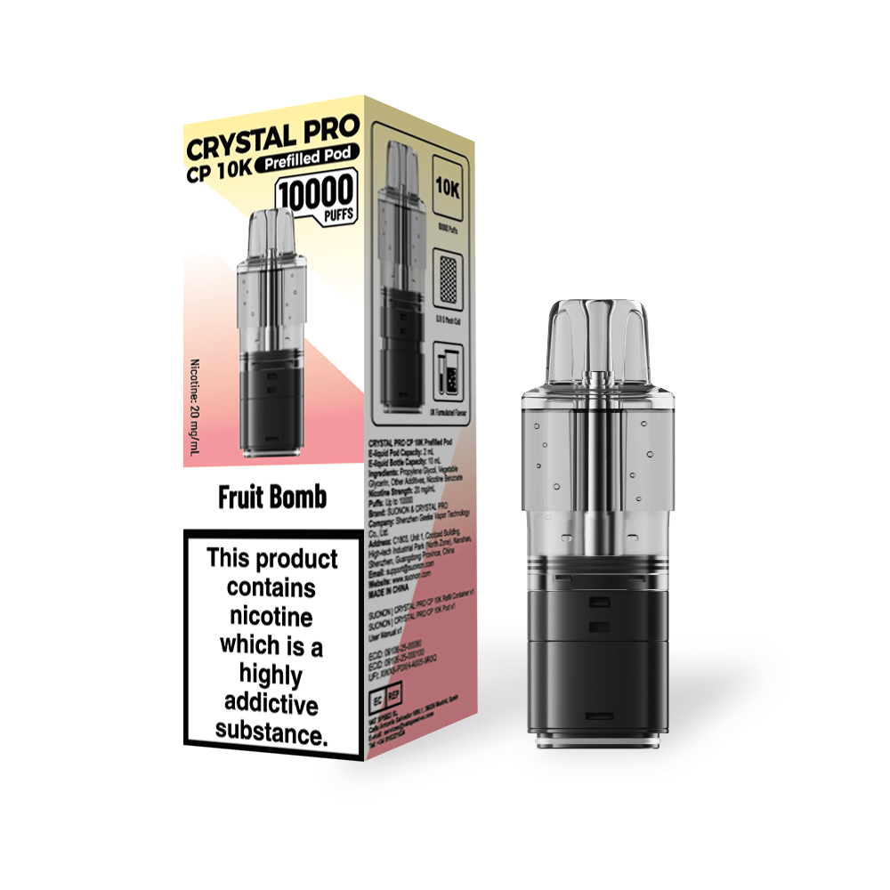 bulk wholesale Crystal Pro CP 10k Replacement Pods Box of 5 - Fruit Bomb
