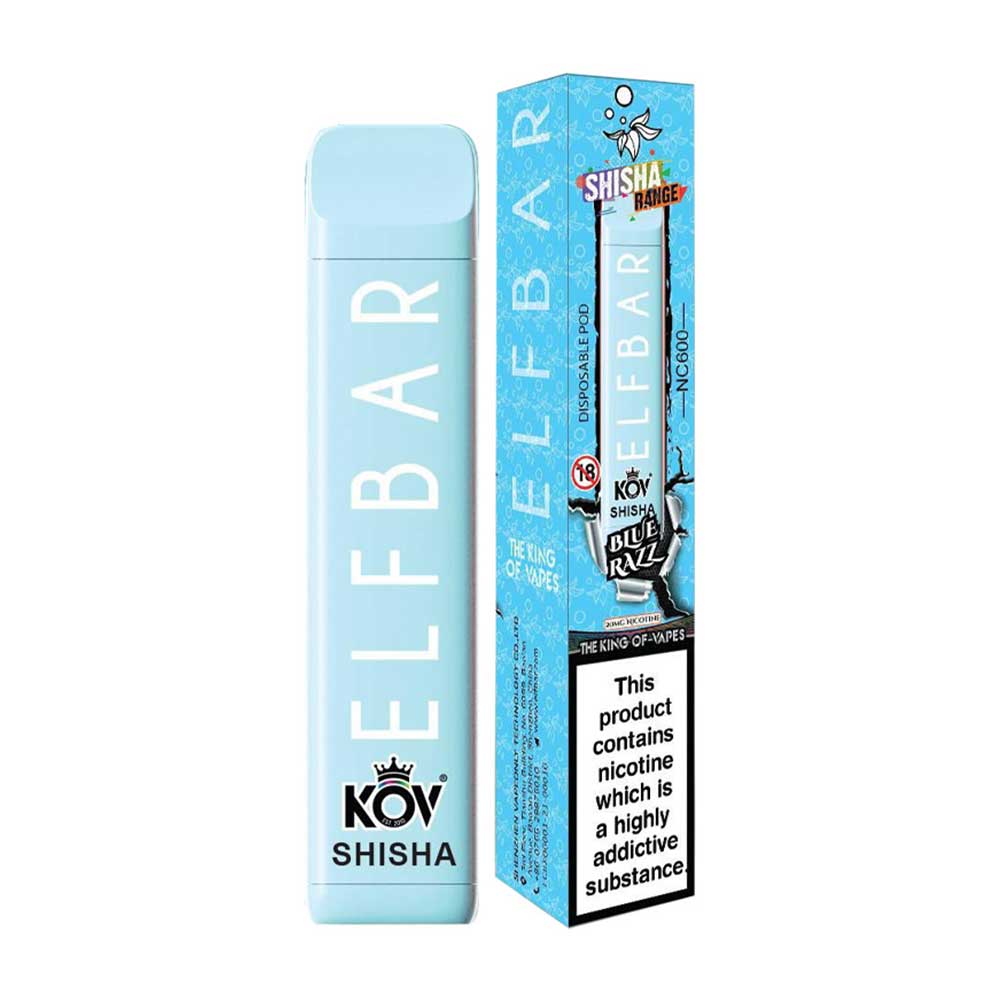 Elf Bar Kov Shisha 600 Puffs Disposable Vape (Box of 10) - Mcr Vape Distro