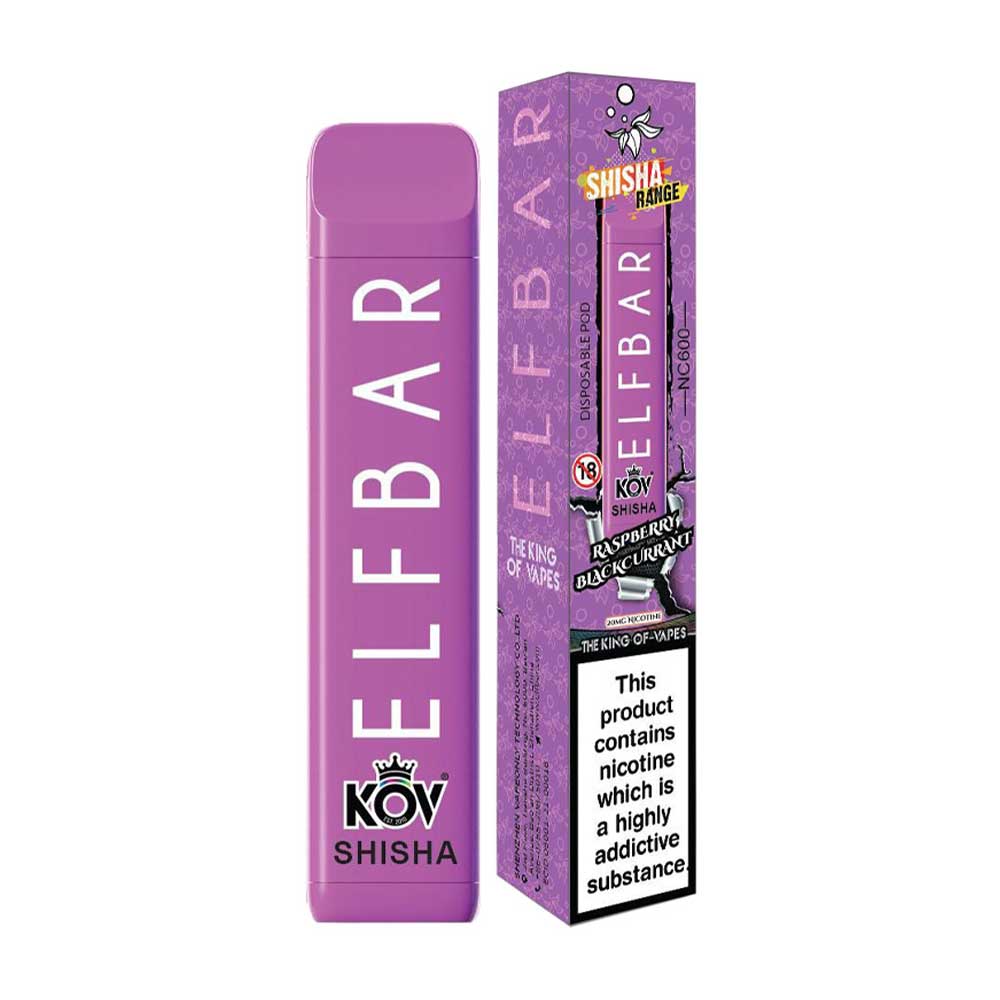 Elf Bar Kov Shisha 600 Puffs Disposable Vape (Box of 10) - Mcr Vape Distro