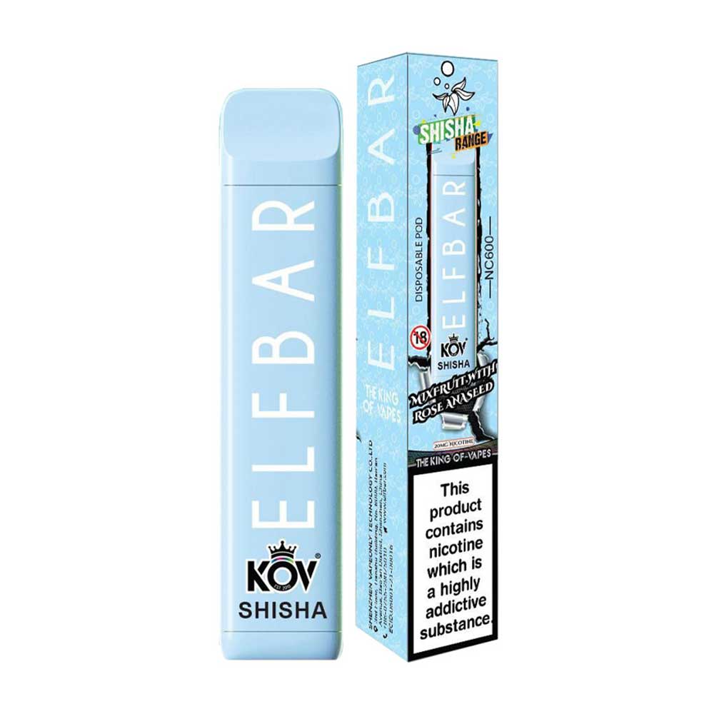 Elf Bar Kov Shisha 600 Puffs Disposable Vape (Box of 10) - Mcr Vape Distro