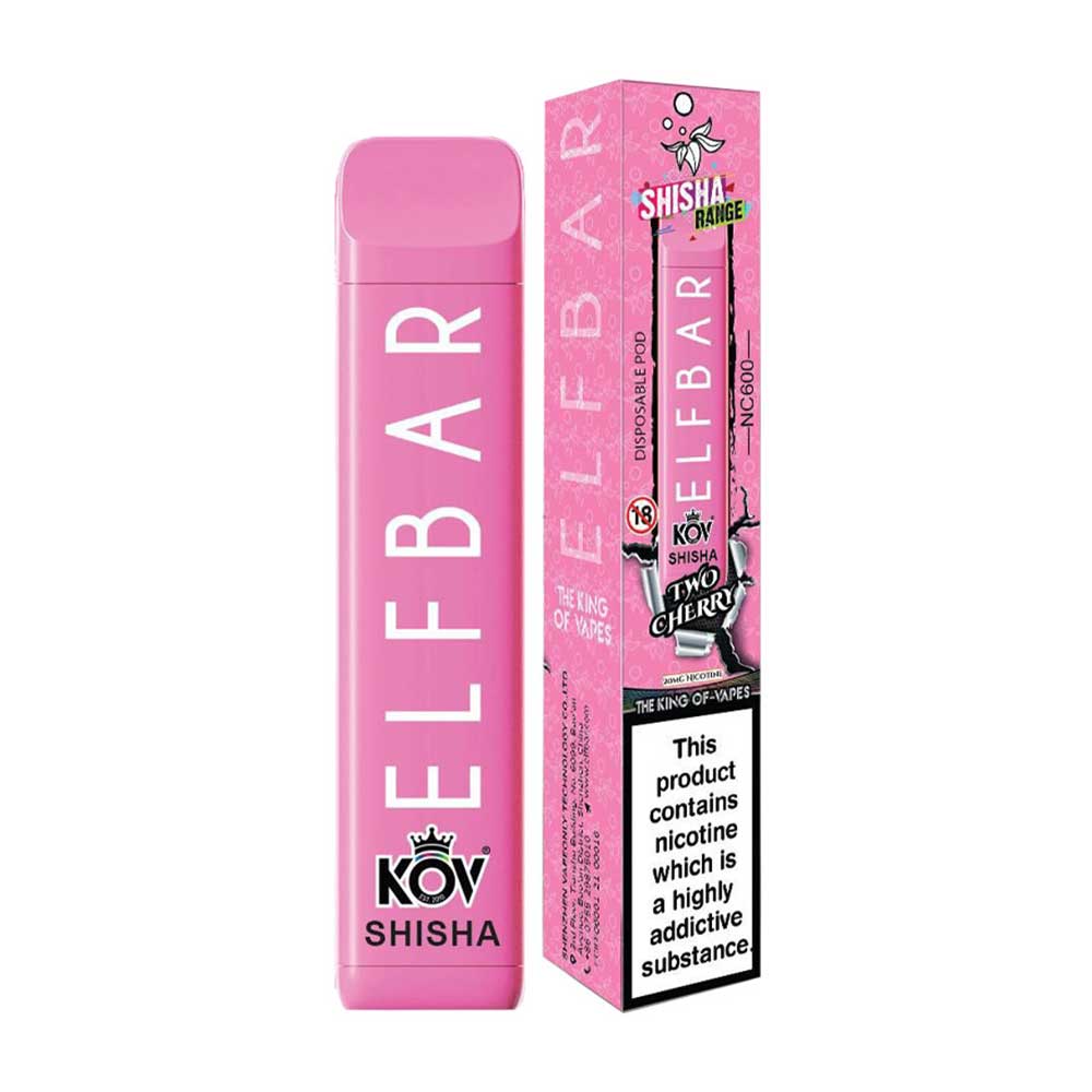 Elf Bar Kov Shisha 600 Puffs Disposable Vape (Box of 10) - Mcr Vape Distro