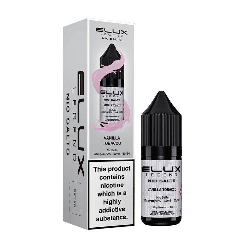 Elux Legend Nic Salts - 10ml E-liquids - Box of 10 - Mcr Vape Distro