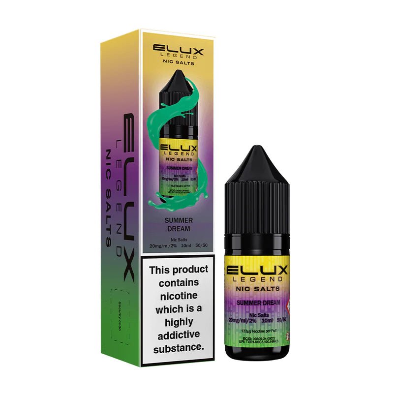 Elux Legend Nic Salts - 10ml E-liquids - Box of 10 - Mcr Vape Distro