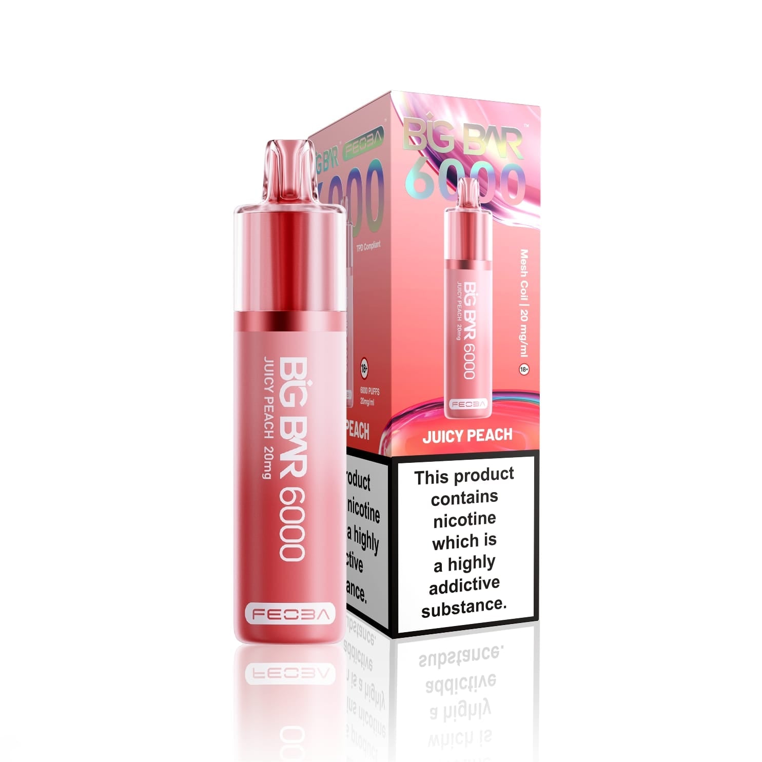 Feoba Big Bar 6000 Puffs Vape (Box of 5) - Bulk Wholesale Price Feoba Big Bar 6000 Puffs Vape (Box of 5) - Bulk Wholesale Price