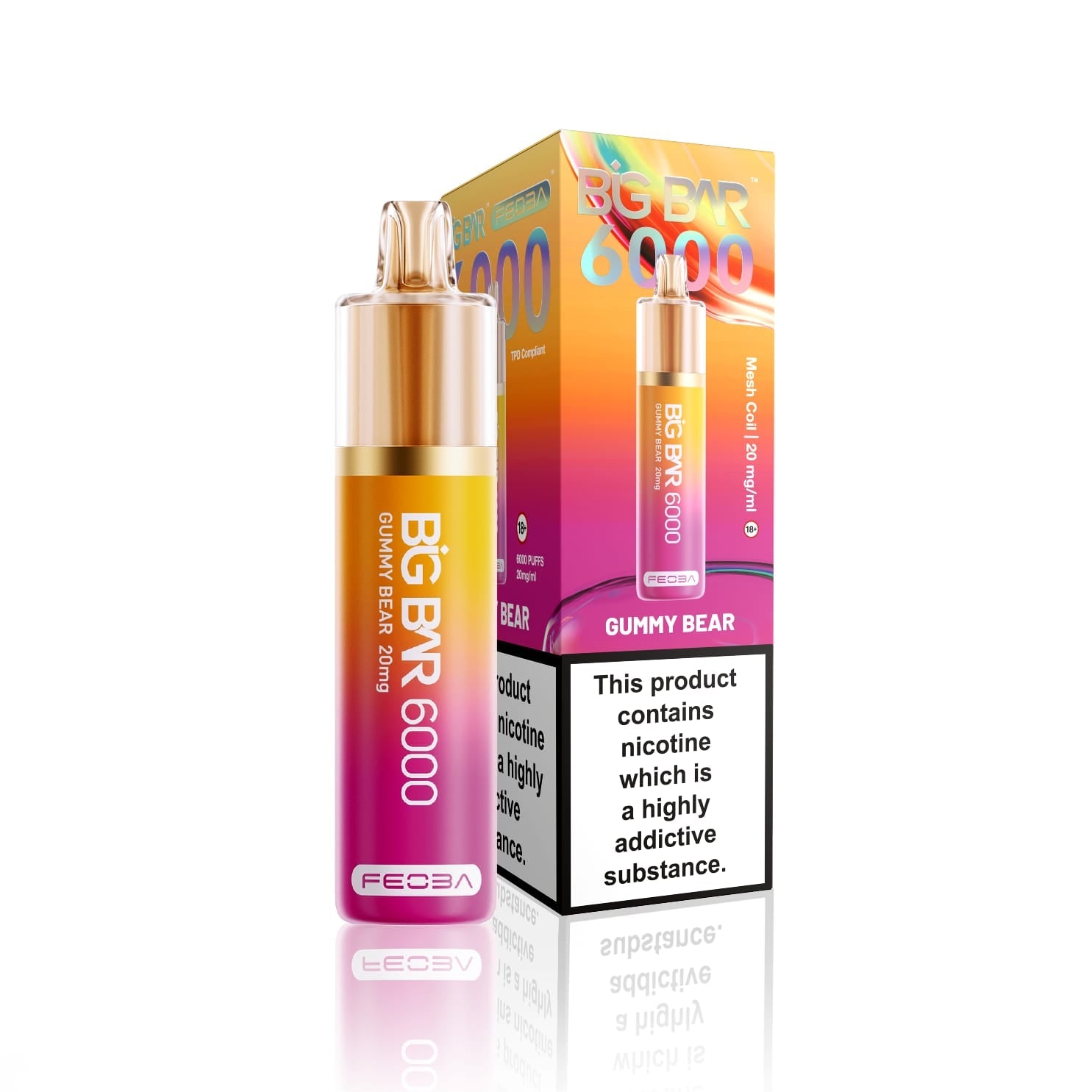 feoba big bar 6000 disposable vape Feoba Big Bar 6000 Puffs Vape (Box of 5)