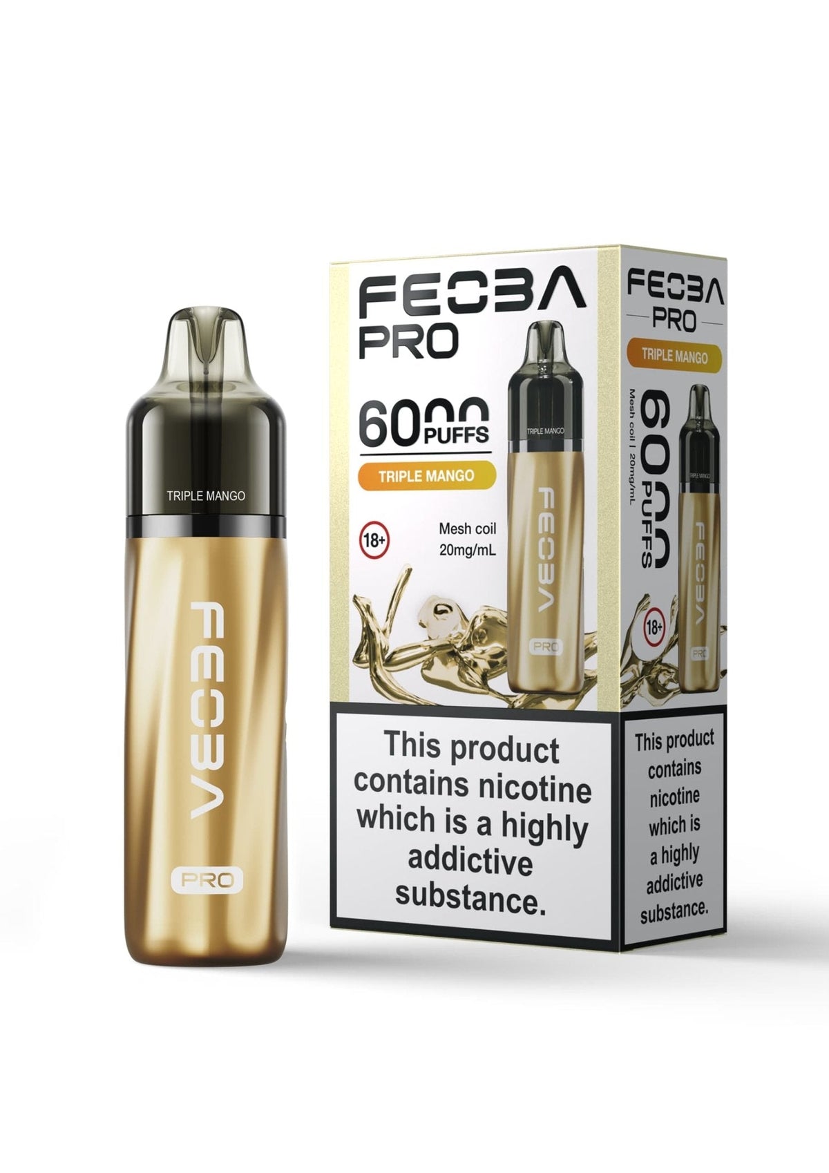 Feoba Pro 6000+ Disposbale Vape Box of 5 - Mcr Vape Distro