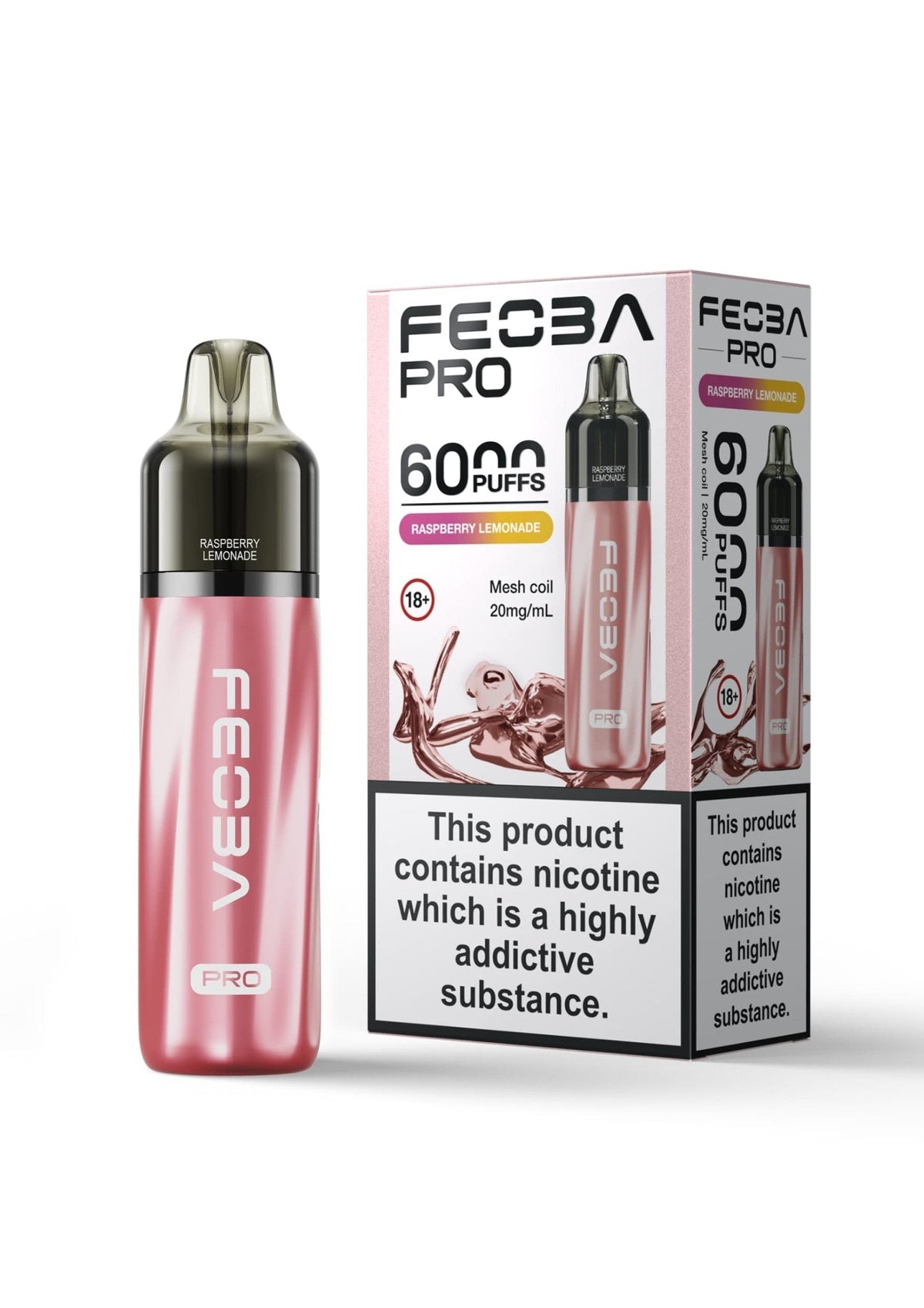 Feoba Pro 6000+ Disposbale Vape Box of 5 - Mcr Vape Distro