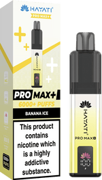 bulk wholesale Hayati Pro Max+ 6000 Puffs Vape Kit Box of 5 - Banana Ice