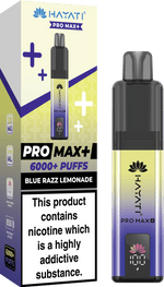bulk wholesale Hayati Pro Max+ 6000 Puffs Vape Kit Box of 5 - Blue Razz Lemonade