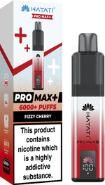 bulk wholesale Hayati Pro Max+ 6000 Puffs Vape Kit Box of 5 - Fizzy Cherry