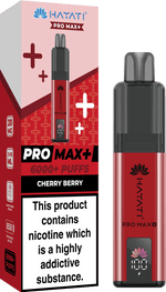 bulk wholesale Hayati Pro Max+ 6000 Puffs Vape Kit Box of 5 - Cherry Berry