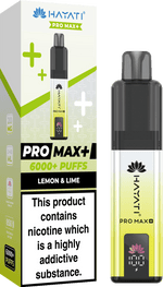 bulk wholesale Hayati Pro Max+ 6000 Puffs Vape Kit Box of 5 - Lemon & Lime