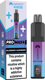 bulk wholesale Hayati Pro Max+ 6000 Puffs Vape Kit Box of 5 - Blueberry Raspberry
